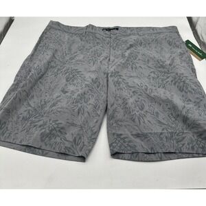 TravisMathew Jaguar Golf Shorts Mens 42 Grey Tropical Leaf Eco Performance New